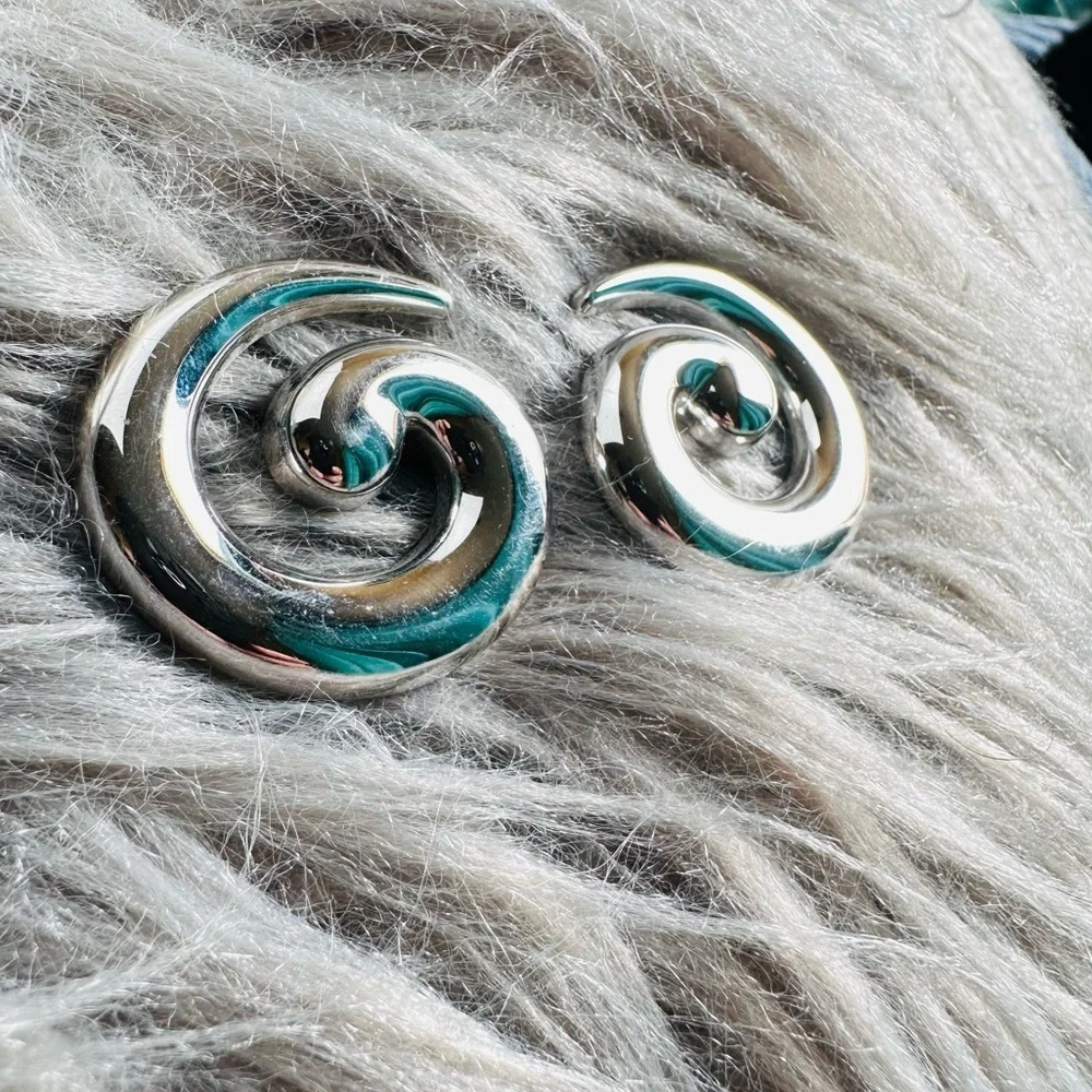 Vintage Monet Swirl Earrings